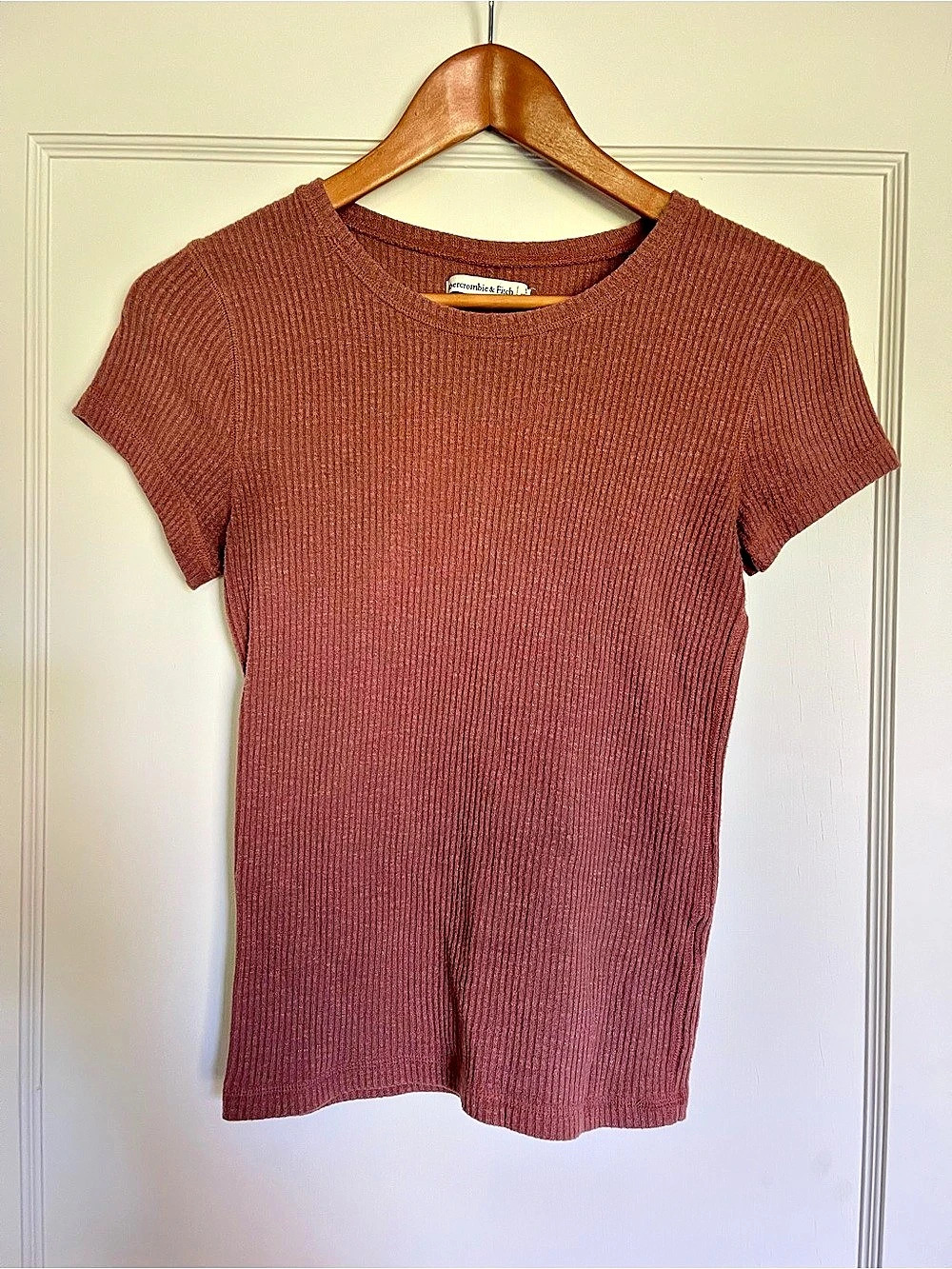 Abercrombie & Fitch Ribbed Short Sleeve Top